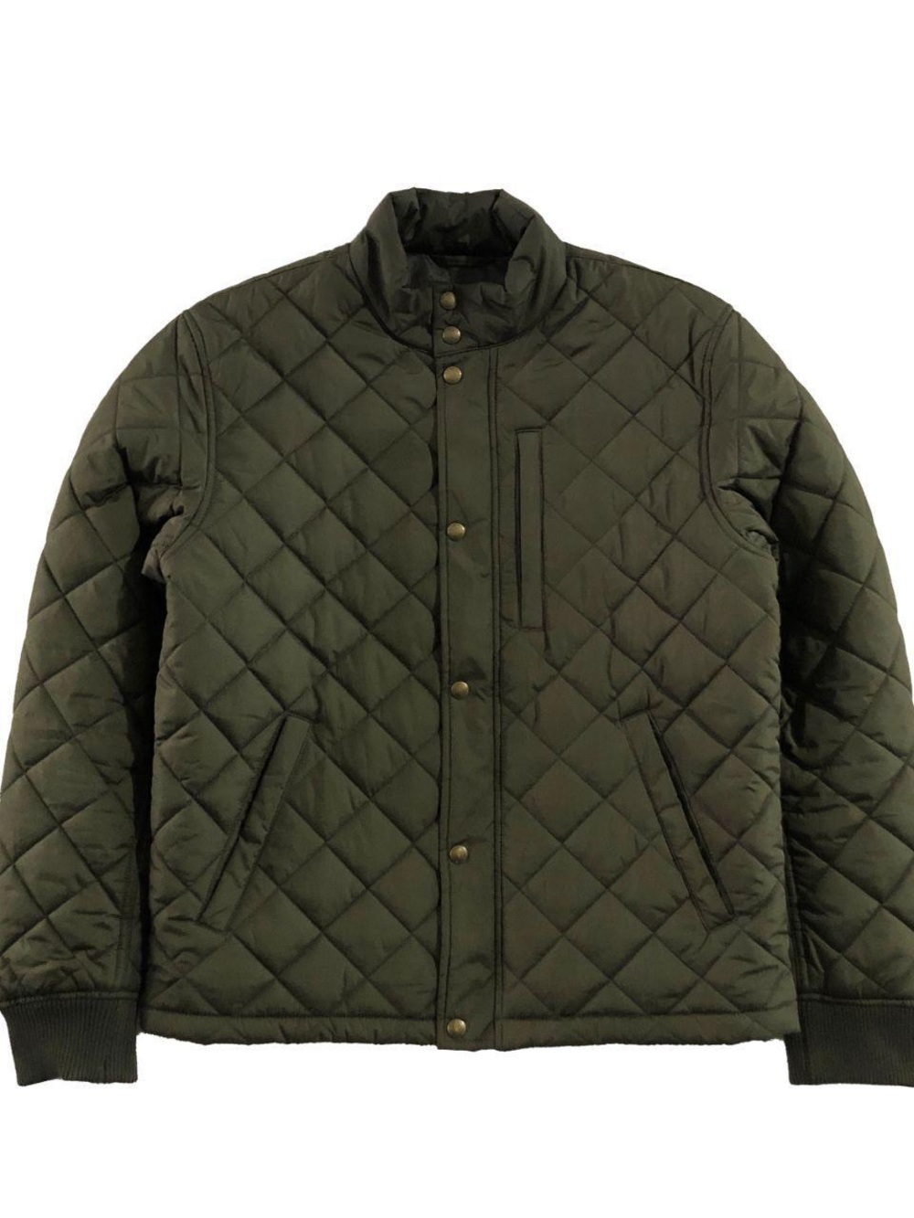 Banana Republic Men's Quilted Puffer Jacket in Olive
